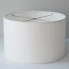 16" Wide White Cotton Duck Drum Shade