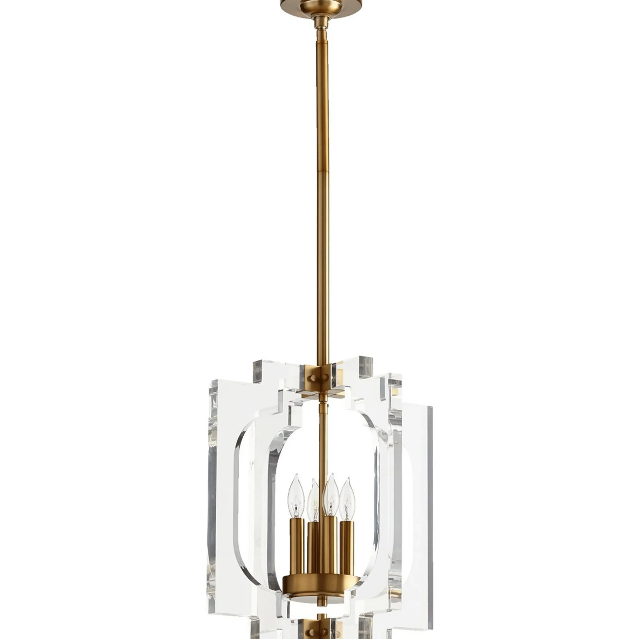 Acrylic Square Pendant - 4 Light