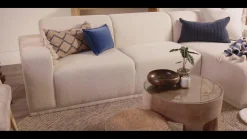 Adriano Right Sectional Sofa - Boucle
