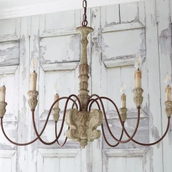 Aged Cottage Chic Chandelier