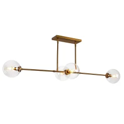 Algonac Spheres Island Chandelier - Clear