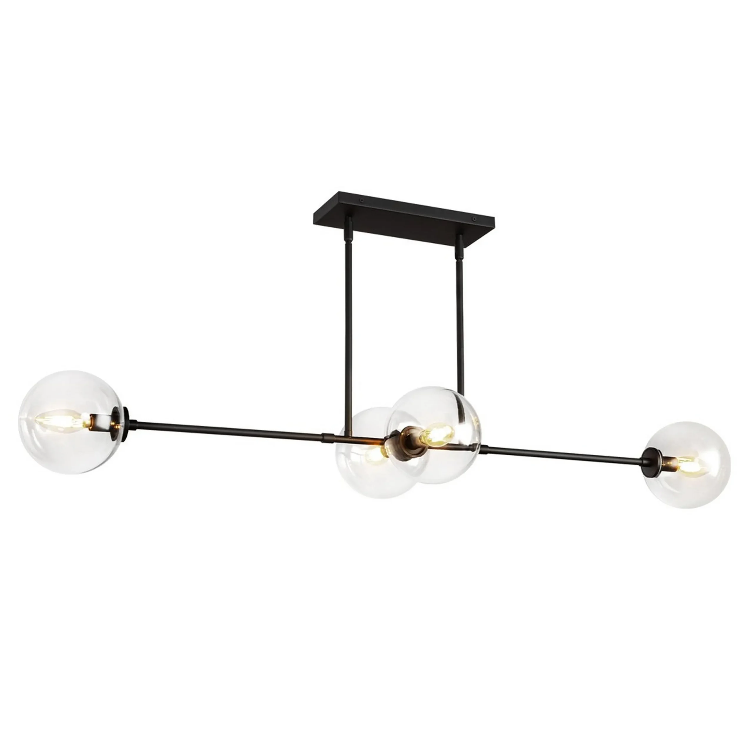 Algonac Spheres Island Chandelier - Clear