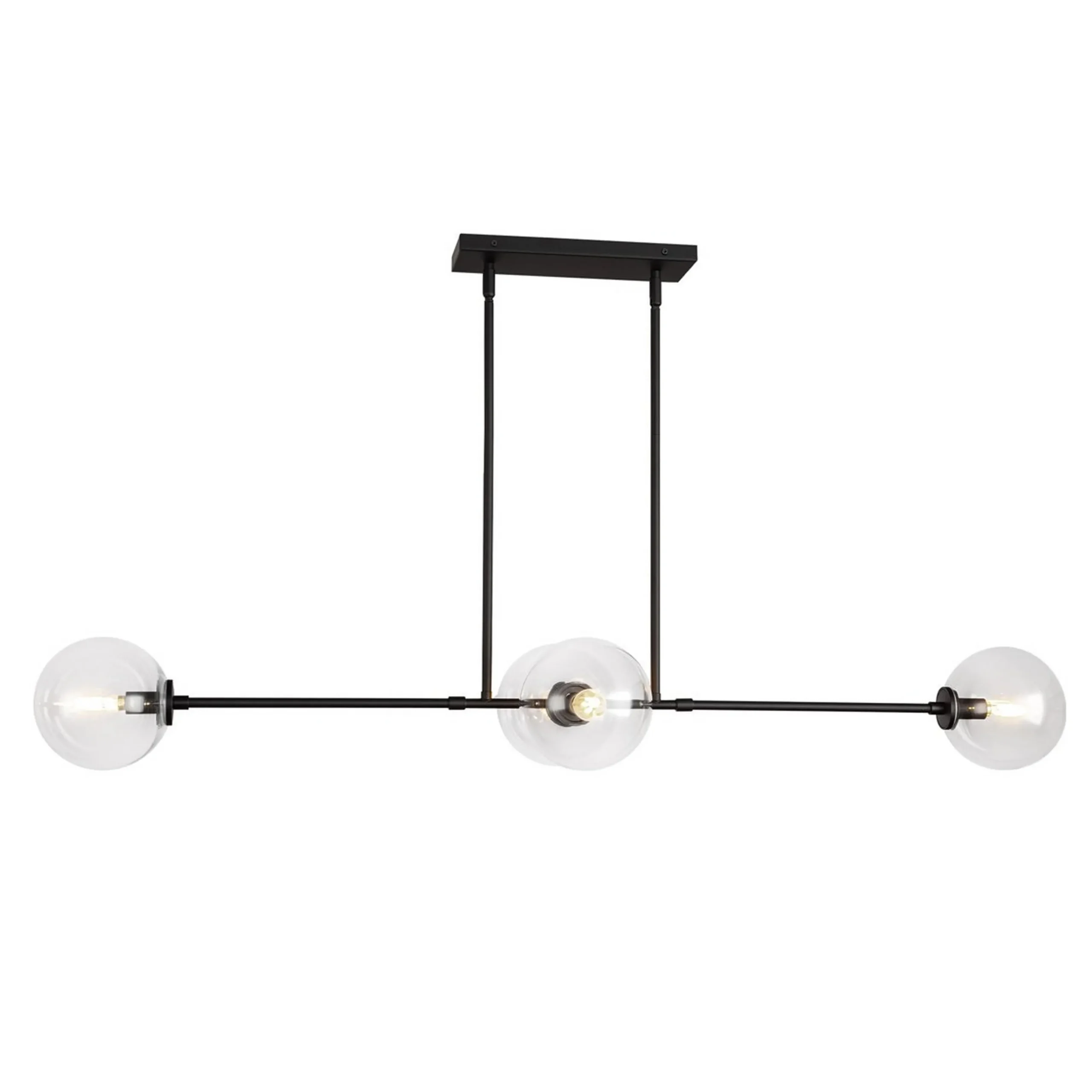 Algonac Spheres Island Chandelier - Clear
