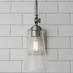 Arched Neck Tapered Glass Wall Light