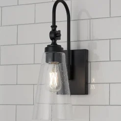 Arched Neck Tapered Glass Wall Light