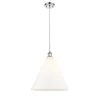 Arthur Cone Pendant - Large - White Glass