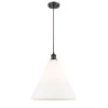 Arthur Cone Pendant - Large - White Glass