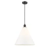 Arthur Cone Pendant - Large - White Glass