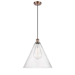 Arthur Cone Pendant - Large - Seedy Glass