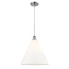 Arthur Cone Pendant - Large - White Glass