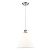 Arthur Cone Pendant - Small - White Glass