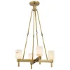 Aurind Cross Chandelier - 4 Light - Alabaster