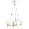 Aurind Cross Chandelier - 4 Light - Alabaster