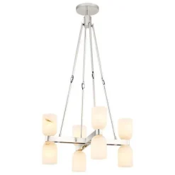 Aurind Cross Chandelier - 8 Light - Alabaster