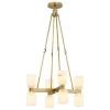 Aurind Cross Chandelier - 8 Light - Alabaster