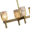 Aurind Linear Island Chandelier - Alabaster