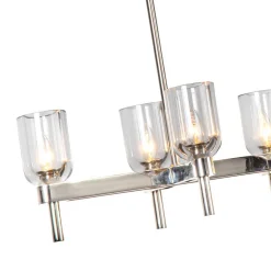 Aurind Linear Island Chandelier - Crystal