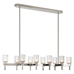 Aurind Linear Island Chandelier - Crystal