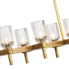 Aurind Linear Island Chandelier - Crystal