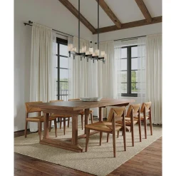 Aurind Linear Island Chandelier - Alabaster