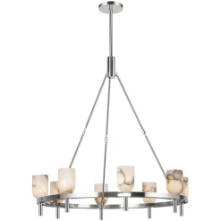 Aurind Ring Chandelier - 8 Light - Alabaster