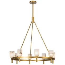 Aurind Ring Chandelier - 8 Light - Alabaster