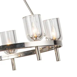 Aurind Ring Chandelier - 6 Light - Crystal