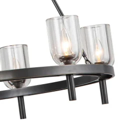 Aurind Ring Chandelier - 6 Light - Crystal