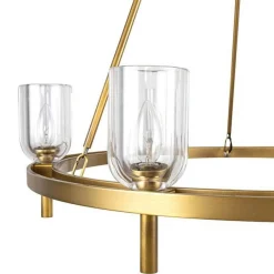 Aurind Ring Chandelier - 6 Light - Crystal
