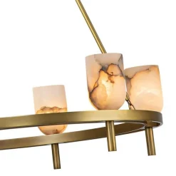 Aurind Ring Chandelier - 6 Light - Alabaster