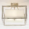 Bamboo Square Semi-Flush Ceiling Light