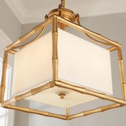 Bamboo Square Shade Pendant