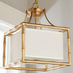 Bamboo Square Shade Pendant