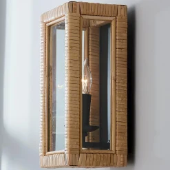 Bamboo Wrapped Frame Sconce
