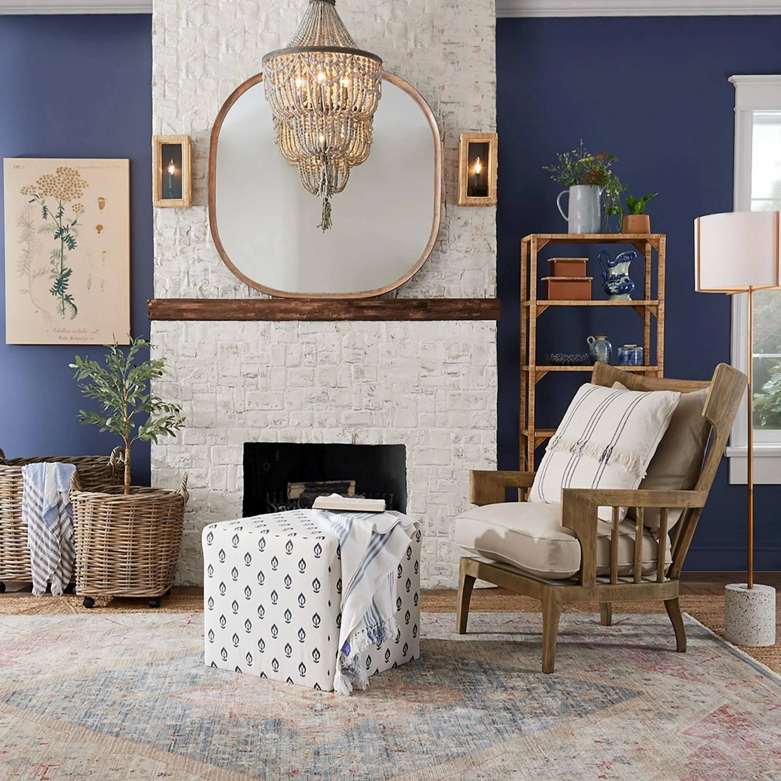 Bamboo Wrapped Frame Sconce