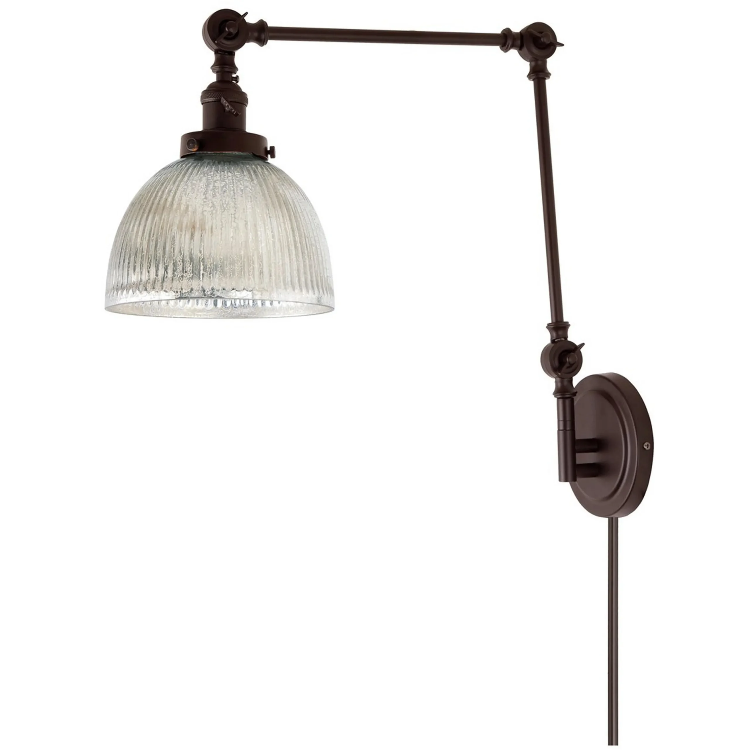 Banner Triple Joint Swing Arm - Mercury Glass Dome