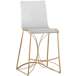 Bardot Lucite Curve Counter Stool