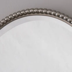 Beaded Beveled Mirror - Oval