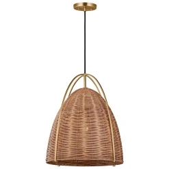 Bentlee Wicker Pendant - Large