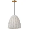 Bentlee Wicker Pendant - Large