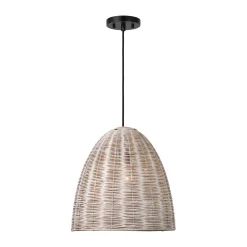 Bentlee Wicker Pendant - Large