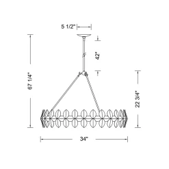 Bixby Chandelier - 9 Light
