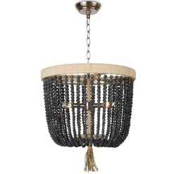 Boho Cottage Chandelier - Rounded Stone