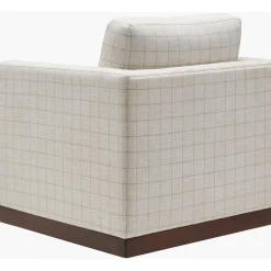 Caiden Swivel Chair - Patterned Linen