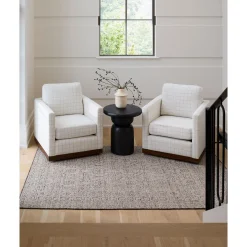 Caiden Swivel Chair - Patterned Linen
