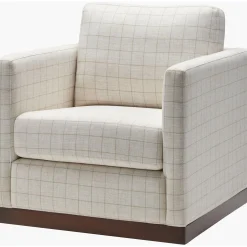 Caiden Swivel Chair - Patterned Linen
