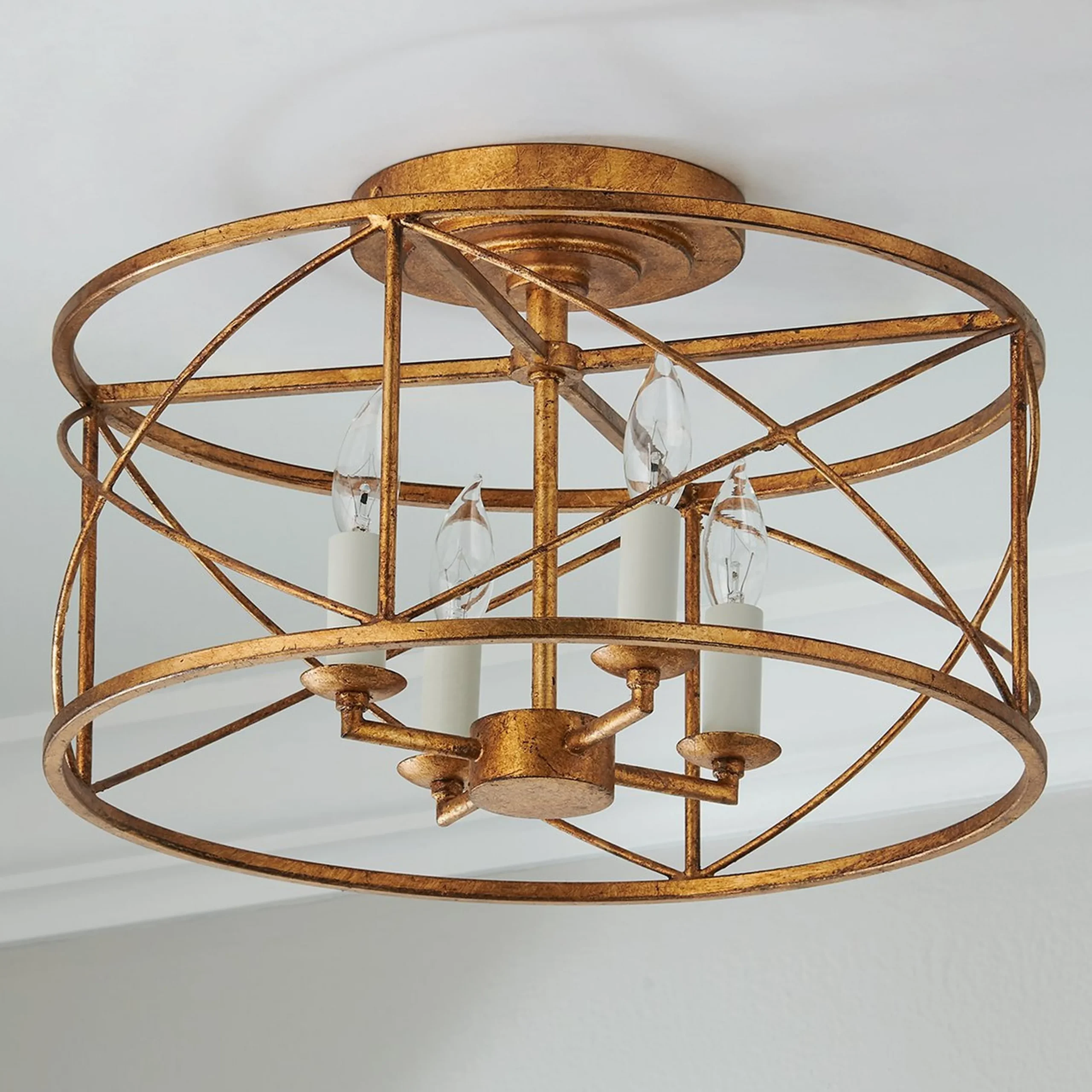 Camunez Drum Semi-Flush Ceiling Light