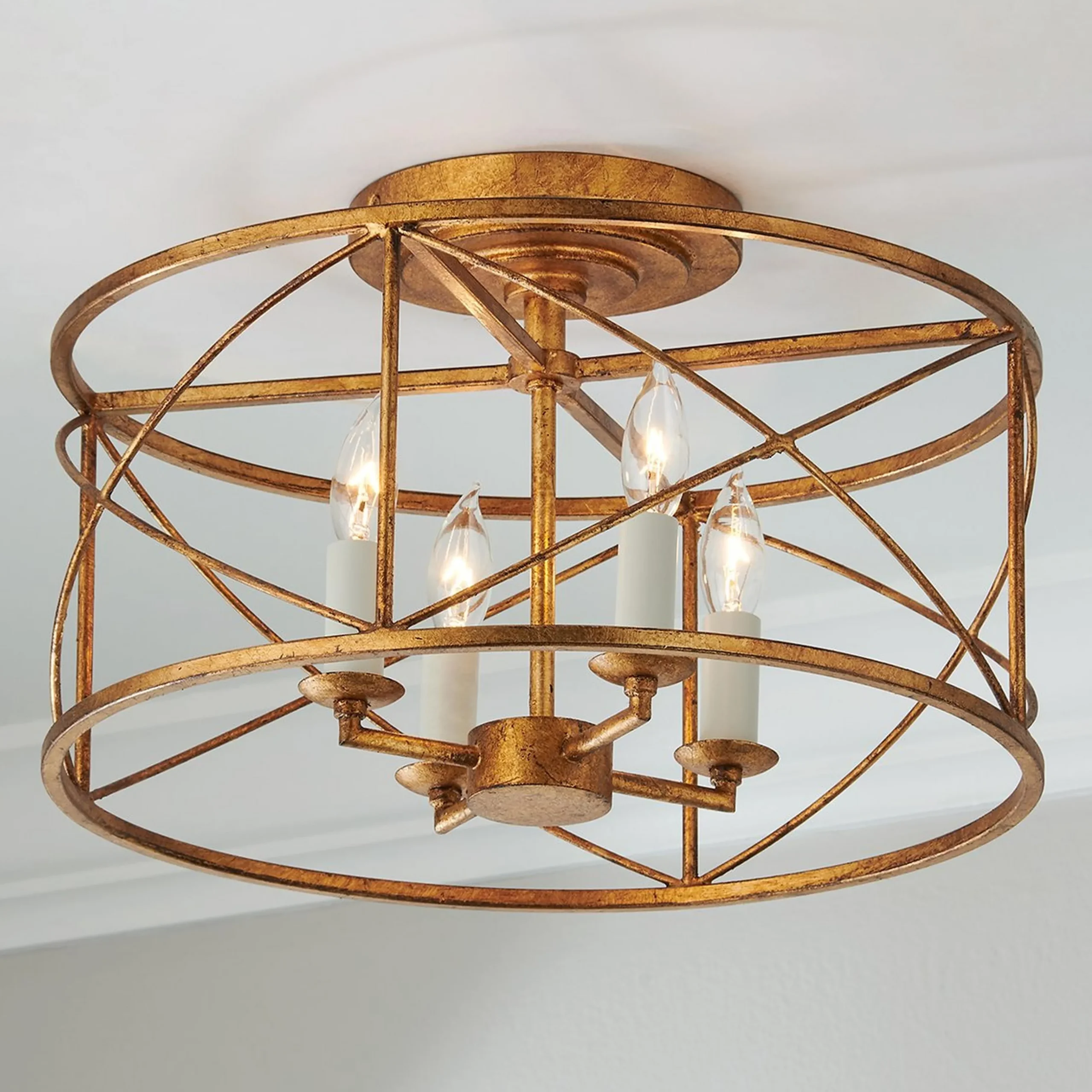 Camunez Drum Semi-Flush Ceiling Light