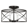 Camunez Drum Semi-Flush Ceiling Light