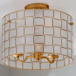 Captiva Shaken Shell Semi-Flush Ceiling Light